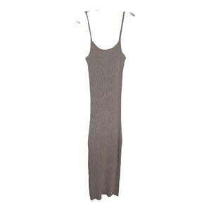 H&M beige knit maxi bodycon  dress size M